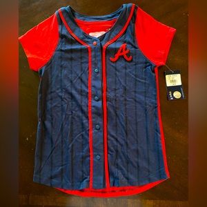 Boys Atlanta Braves button up